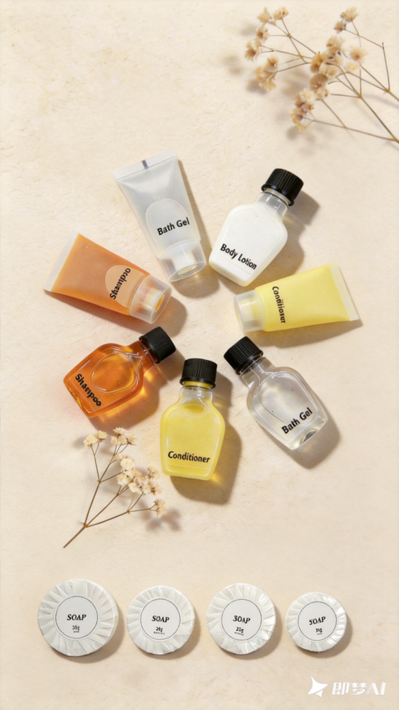 Hotel toiletries and soap supply