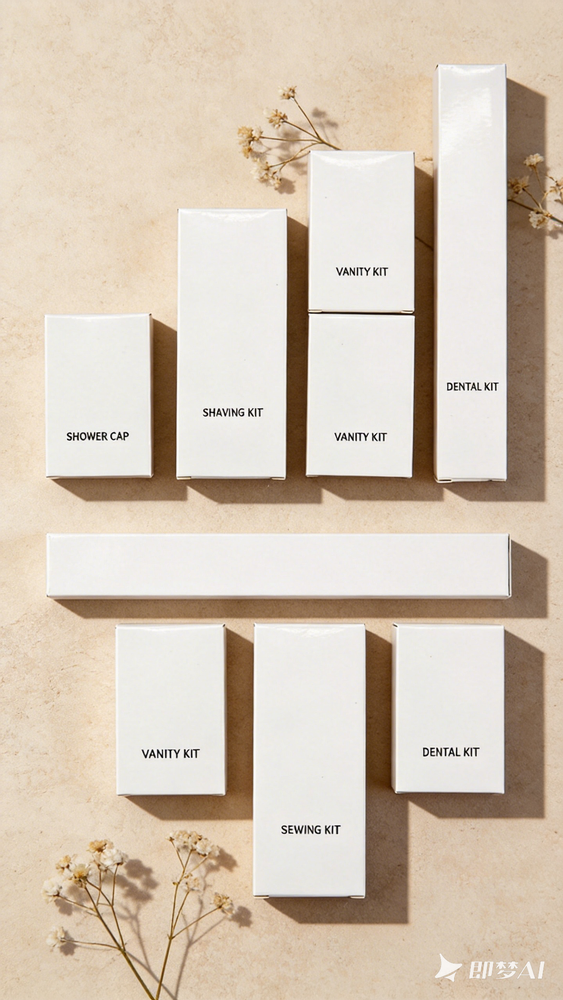 Custom hotel amenities packaging